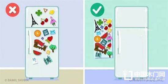 冰箱表面別貼滿雜物