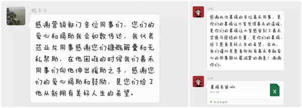 嘉禾定智為員工范業龍發起愛心倡議募捐活動