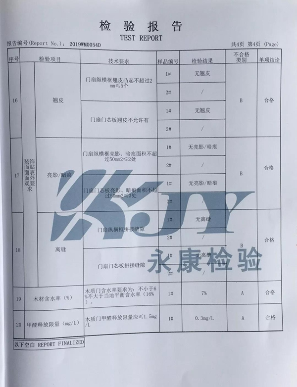 弘彬木門成功通過浙江省第二季度質(zhì)量標(biāo)準(zhǔn)抽查！環(huán)保安全放心購！