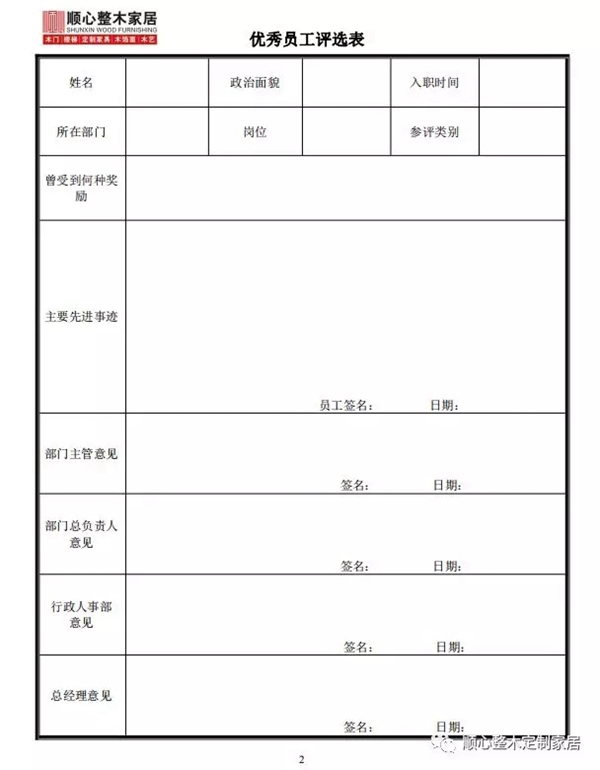 順心整木家居月度“優(yōu)秀團(tuán)體”及“優(yōu)秀個人”評選表彰