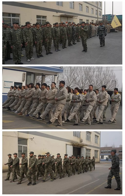 三峰木門第三生產中心軍訓活動，迷彩盛放！