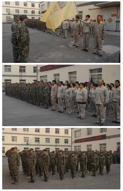 三峰木門第三生產中心軍訓活動，迷彩盛放！