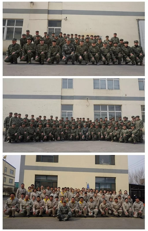 三峰木門第三生產中心軍訓活動，迷彩盛放！