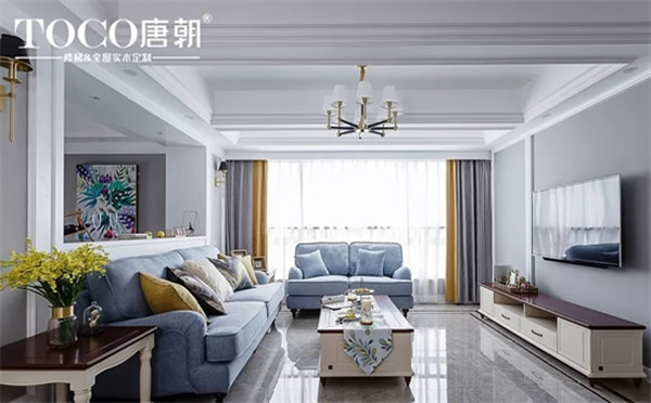 唐朝臻品整裝：一抹淡藍色，呈現一種簡歐風與安靜