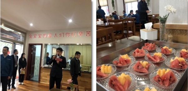 兔寶寶木門為一線員工們提前舉辦年夜飯活動(dòng)