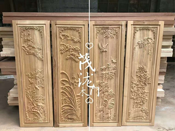 茂瀧木門原木雕花 匠心工藝鑄造原木藝術