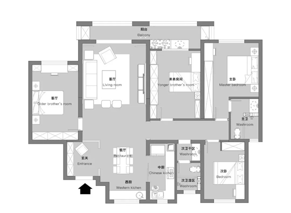 六喜源?原木公館：170㎡現代美式案例