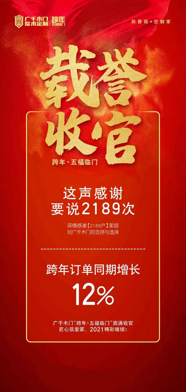 廣千木門整木定制：聚焦一月 續(xù)寫(xiě)榮光