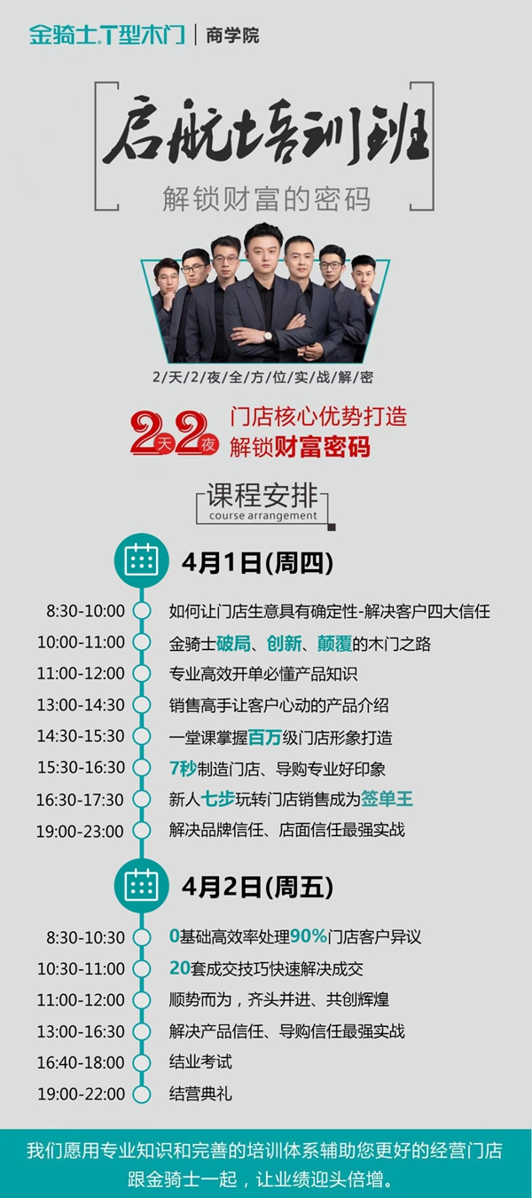 金騎士T型木門啟航培訓班成功舉行