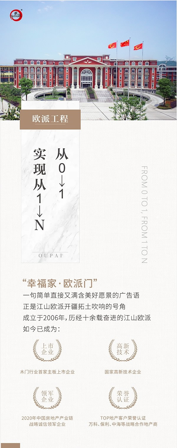 江山歐派木門工程實現從0→1，從1→N
