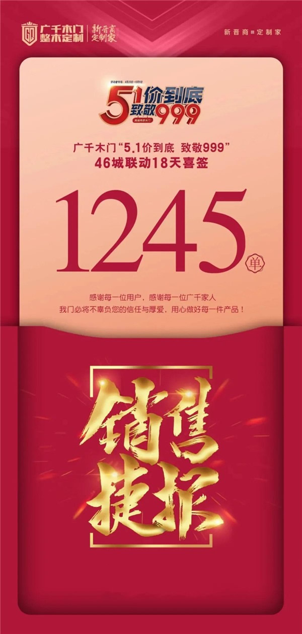 廣千木門整木定制丨五月越努力越幸運