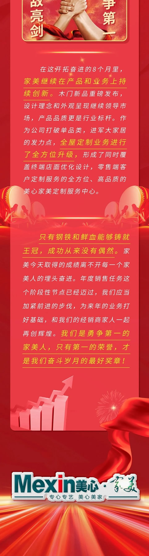 美心家美木門8月再續輝煌 提前完成全年銷售任務