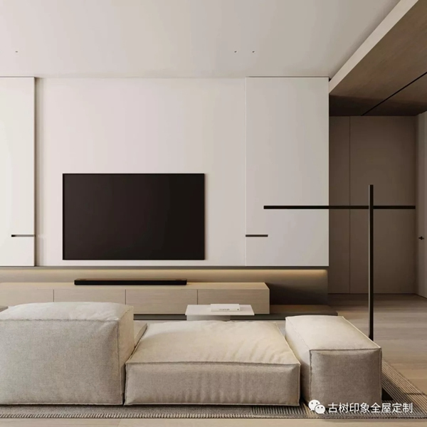 古樹印象全屋定制： 電視背景墻讓全屋簡潔又實(shí)用