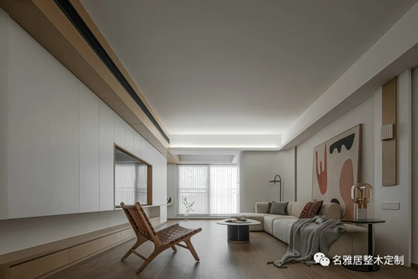 名雅居全屋 | 130㎡極簡自然風，方圓交錯，木白有序！