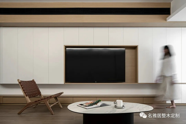 名雅居全屋 | 130㎡極簡自然風，方圓交錯，木白有序！