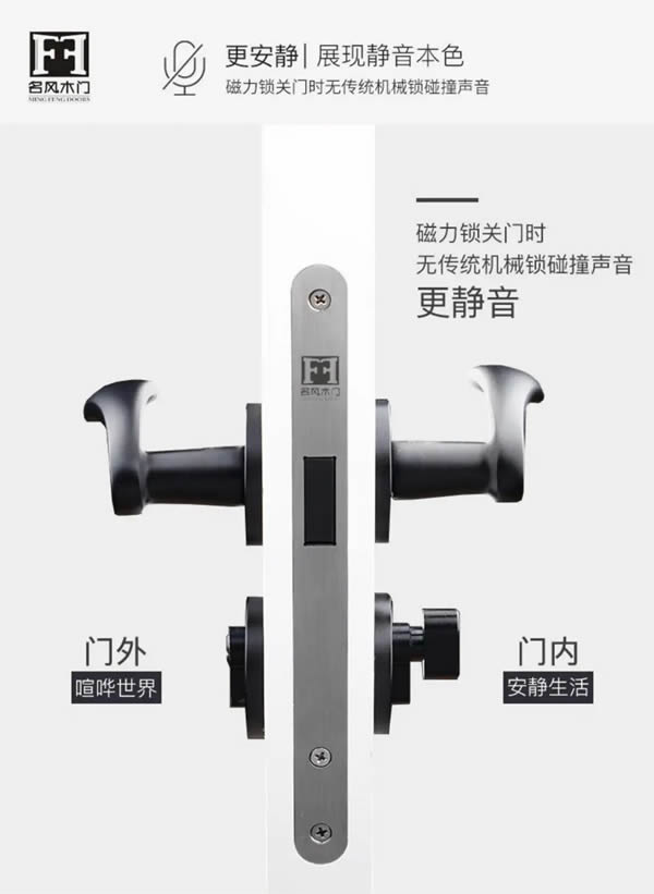 2023名風木門靜音磁吸門鎖新品駕到