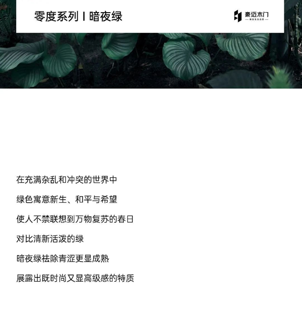 豪邁木門 | 色彩美學(xué) - 暗夜綠×雅致灰×淺灘可可