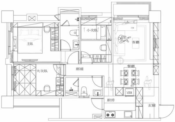 D3空間木門