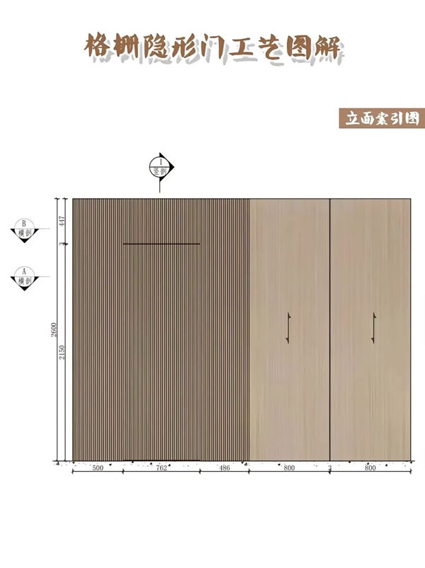 慕友無漆木門 · 門墻柜一體化同色設計 格柵隱形門