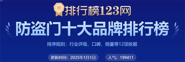 最新一期“防盜門十大品牌”出爐：新多神將索福王力星月神步陽美心等入榜